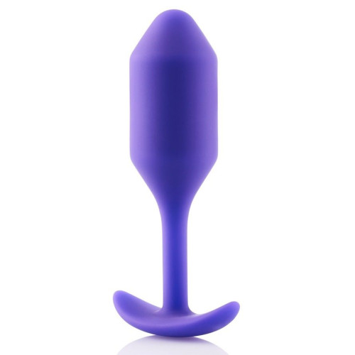 Фиолетовая пробка для ношения B-vibe Snug Plug 2 - 11,4 см. (фиолетовый)