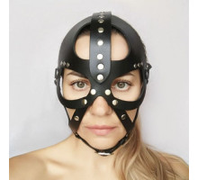 Кожаная маска-шлем  Лектор (черный)