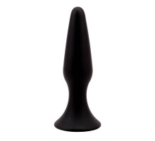 Черная анальная пробка L Silicone Plug - 12,8 см. (черный)