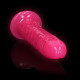 Розовый люминесцентный фаллоимитатор на присоске - 25 см. (розовый)