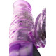 Фиолетовый вибратор High-Tech fantasy с клиторальным лепестком - 21 см. (фиолетовый)