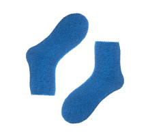 Однотонные женские плюшевые носки Soft (синий|25)