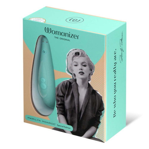 Мятный бесконтактный клиторальный стимулятор Womanizer Marilyn Monroe Special Edition (мятный)