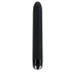 Черный гладкий вибромассажер Aqua Silk - 15,5 см. (черный)
