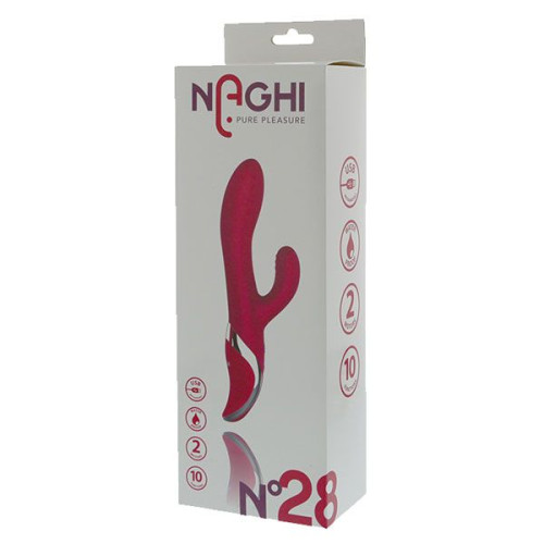 Розовый вибромассажер NAGHI NO.28 - 23 см. (розовый)