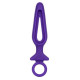 Фиолетовая силиконовая пробка с прорезью Silicone Groove Probe - 10,25 см. (фиолетовый)