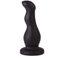 Чёрный анальный стимулятор для массажа простаты - 13,5 см. (черный)