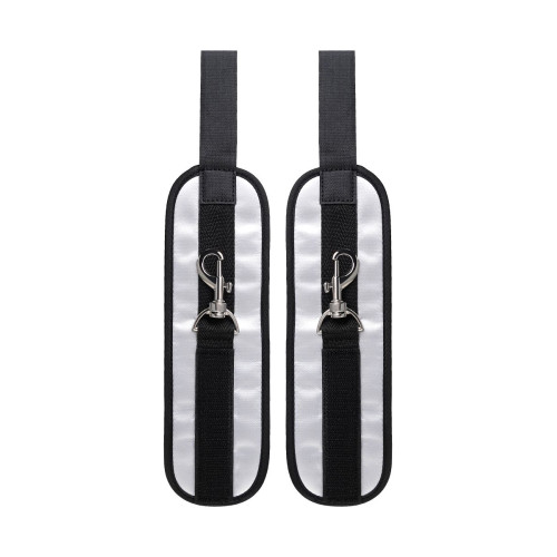 Черно-серебристые фиксаторы для рук на дверь Anonymo (черный с серебристым)