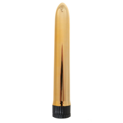 Золотистый классический вибратор - 18 см. (золотистый)