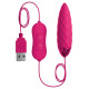 Розовая, рельефная, работающая от USB вибропуля Fun (розовый)
