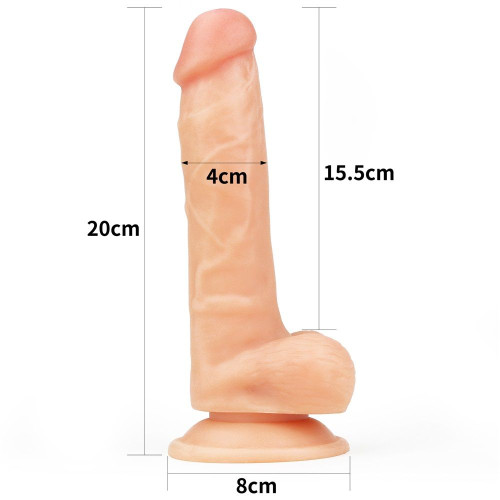Женский страпон Easy Strapon Set 7.5 - 20 см. (телесный с черным)