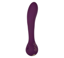 Фиолетовый изогнутый вибромассажер Passion - 21,5 см. (фиолетовый)