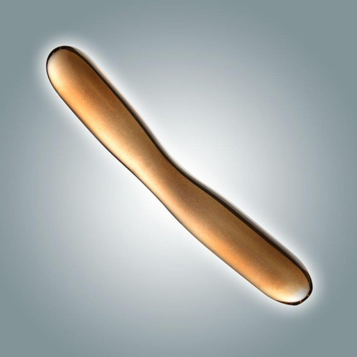 Золотистый стеклянный фаллоимитатор - 18 см. (золотистый)