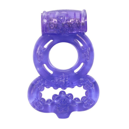 Фиолетовое эрекционное кольцо Rings Treadle с подхватом (фиолетовый)