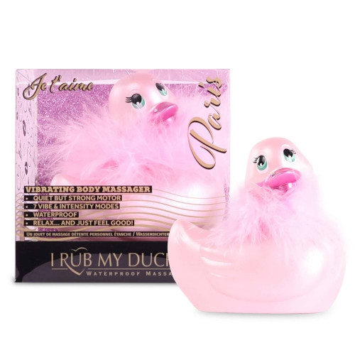 Розовый вибратор-уточка I Rub My Duckie 2.0 Paris (розовый)