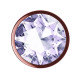 Пробка цвета розового золота с прозрачным кристаллом Diamond Moonstone Shine L - 8,3 см. (прозрачный)