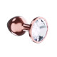 Пробка цвета розового золота с прозрачным кристаллом Diamond Moonstone Shine L - 8,3 см. (прозрачный)