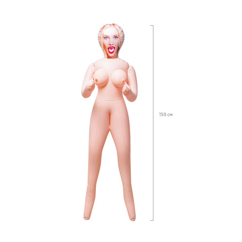Надувная секс-кукла Lilit с тремя рабочими отверстиями (телесный)