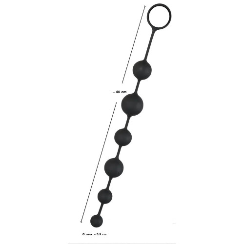 Анальная цепочка Black Velvets Anal Beads - 40 см. (черный)