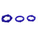 Набор из 3 синих стимулирующих колец Beaded Cock Rings (синий)
