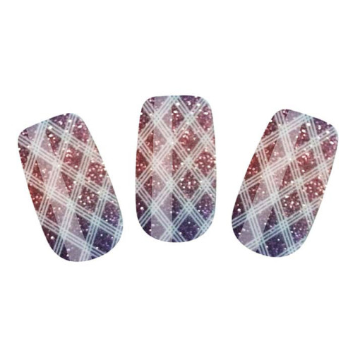 Набор лаковых полосок для ногтей Блестящий градиент Nail Foil (серый)