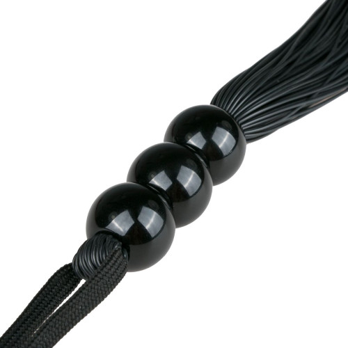 Черная силиконовая плеть Silicone Whip - 32 см. (черный)
