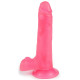Розовый фаллоимитатор-реалистик на присоске - 16,5 см. (розовый)