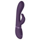 Фиолетовый вибромассажер-кролик Cato - 21,5 см. (фиолетовый)
