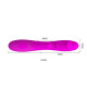 Лиловый перезаряжаемый вибратор Snappy с клиторальным отростком - 19,5 см. (лиловый)