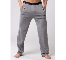 Мужские домашние брюки из хлопкового трикотажа (серый|S)