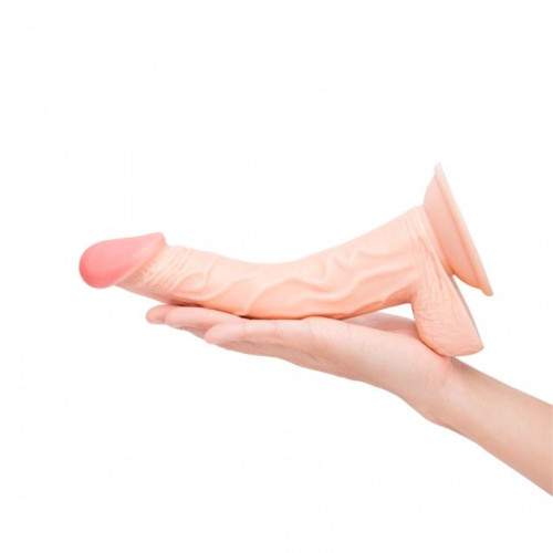 Телесный фаллоимитатор-реалистик Pink Vibe - 21 см. (телесный)