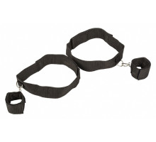 Оковы на цепочке Bondage Collection Thigh and Wrist Cuffs (черный)