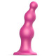 Розовая насадка Strap-On-Me Dildo Plug Beads size L (розовый)