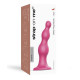 Розовая насадка Strap-On-Me Dildo Plug Beads size L (розовый)