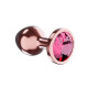 Пробка цвета розового золота с малиновым кристаллом Diamond Ruby Shine S - 7,2 см. (малиновый)