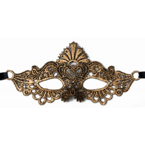 Золотистая женская карнавальная маска (золотистый)