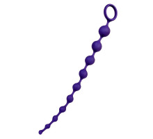 Фиолетовая силиконовая анальная цепочка Grape - 35 см. (фиолетовый)