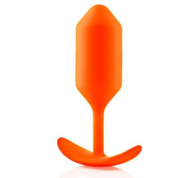 Оранжевая пробка для ношения B-vibe Snug Plug 3 - 12,7 см. (оранжевый)