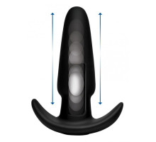 Черная анальная вибропробка Kinetic Thumping 7X Medium Anal Plug - 13,3 см. (черный)