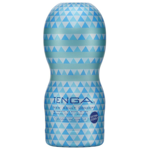 Мастурбатор с охлаждающей смазкой TENGA Original Vacuum Cup Extra Cool (нежно-голубой)