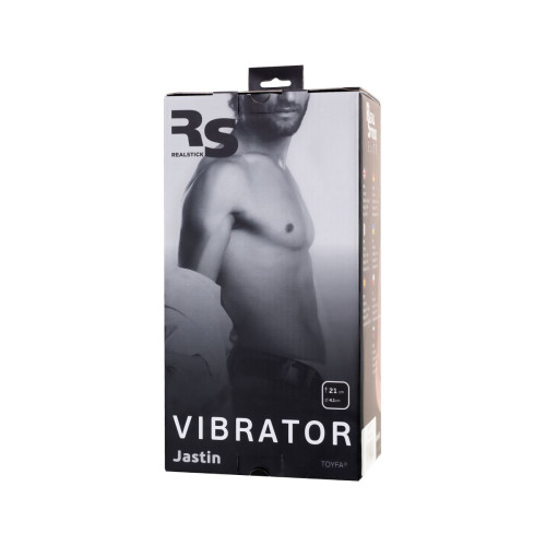Телесный реалистичный вибратор Realstick Elite Vibro Justin - 21 см. (телесный)