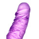 Фиолетовый двухсторонний фаллоимитатор с вибропулей - 35 см. (фиолетовый)