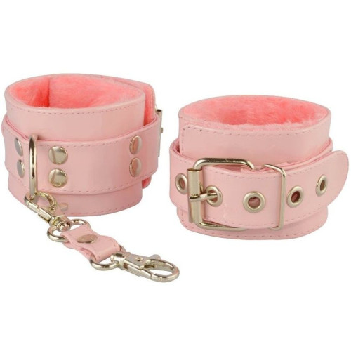 Нежно-розовые наручники с меховым подкладом (нежно-розовый)