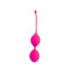 Розовые двойные вагинальные шарики с хвостиком Cosmo (розовый)
