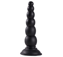 Чёрная анальная пробка-ёлочка MENZSTUFF BEADED PROBE - 16,5 см. (черный)