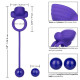 Фиолетовое эрекционное кольцо с утяжелителем Silicone Rechargeable Dual Rockin Rim Enhancer (фиолетовый)