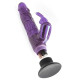 Фиолетовый вибратор-кролик с присоской Deluxe Bunny - 21 см. (фиолетовый)