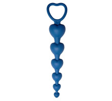 Синяя анальная цепочка Love Beam - 19 см. (синий)