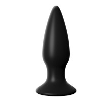 Чёрная малая анальная вибропробка Small Rechargeable Anal Plug - 10,9 см. (черный)