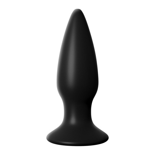 Чёрная малая анальная вибропробка Small Rechargeable Anal Plug - 10,9 см. (черный)